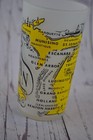 Vintage Hazel Atlas Michigan Glass Souvenir Map Travel Frosted 5  Tumbler