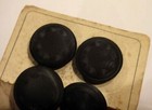 Vintage Antique Unused Card 6 Vegetable Ivory Buttons Embossed Deco Dark Blue