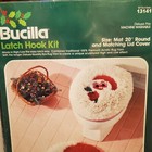 Vintage Bucilla Latch Hook Christmas Jolly Santa Bath Ensemble Kit 13141 Sealed