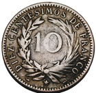 Scarce Rare Dominican Republic 1891 10 Centesimos De Franco  a405 free Shipping