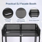 Luckup Portable Dj Booth 41 x20  Facade With White Scrim Panel     Foldable Stand
