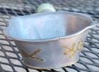 Antique Chinese Pewter Silk Iron W  Jade Handle Vintage Asian Old China