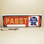 Vintage Pabst Blue Ribbon Beer Hanging   Wall Mount Sign Lighted Bar Light