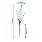 3 White 36  Silk Gladiolus Artificial Flower Spray Stems Wedding Decorations