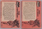 1966 Topps - Batman And Robin  black Bat   1 And  2 Set -  creased 