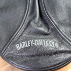 Harley Davidson Vintage Leather Hat Newsboy Cap Black Embroidered Xl Motorcycle