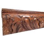 Antique French Acanthus Leaf Pediment 17 2      Carved Architectural Salvage Wood