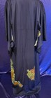 Nagamochiya Women   s Silk Kimono Robe Blue Scenic Print One Size