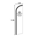 Welcome Full Curve Windless Swooper Flag Open Sign Rwb