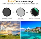 K f Concept Variable Fader Nd2-32 Nd Filter And Cpl 49 52 55 58 62 67 72 77 82mm