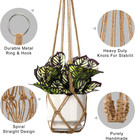 3 Pack Macrame Plant Hanger Indoor Hanging Planter Basket With 3 Hooks  35  29  