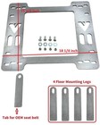 1 Pair Tanaka Heavy Duty 5mm Diy Universal Racing Seat Brackets Rail Adapters