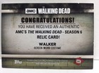 2017 Topps The Walking Dead Season 6  Walker Screen Worn Costume Relic Card