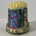 Nashville Tennessee Souvenir Colorful 3d Resin Thimble W  Flowers
