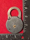  eagle Double Locking  Steel Padlock W  Key  Old Vintage Antique Lock Lot  222