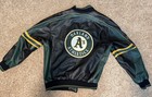 Vintage Oakland A   s Genuine Merchandise Leather Jacket Size L - Rare 