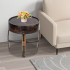Solid Wood Round Barrel-style End Table Home Tea coffee Table Wine Side Table