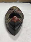 Vtg 12   x 5    African Wooden Face Tribal Mask Hand Carved Wood Wall Decor Art 2
