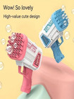 1pc 32-hole Rocket Bubble Gun - Electric Handheld Bubble Machine Toy - Blue New
