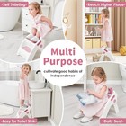 Toddler Step Stool Foldable 2 Step Stool For Kids Collapsible Anti-slip Stepp   