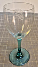 Vtg Amtrak Railroad Train Empire Builder Vintage Wine Glass W  Blue Green Stem C