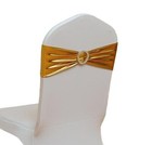 Chair Cover Stretch Band With Buckle Slider Sashes Bow Wedding Banquet Decoratio