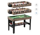 48  3-in-1 Multi Game  Pool Table  Air Hockey  Foosball Table  By Md Sports