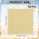 Kisston 50 Sheets 12  X Glitter Cardstock Paper 300 12 X 12 Inches  Gold 