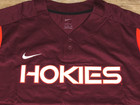 Nike Virginia Tech Hokies Dri-fit Two Button Baseball Jersey  96 Size Men s 2xl