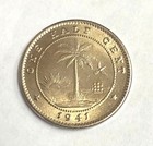 1941 Liberia 1 2c Half Cent African Elephant Coin  Low Mintage 1 Year Type  Unc