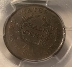 1804 Plain 4   No Stems Draped Bust Half Cent  Pcgs Au55