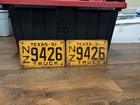 1951 Texas Truck License Plates Matching Pair Nz 9426 Vintage Original