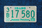 1984 Idaho License Plate