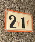 Vintage 2 For 1 Cent Penny Sign Double Sided General Store Cardstock