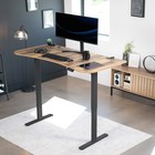 Vivo Electric 63    X 32    Standup Desk  Reclaimed Wood Table Top  Black Frame