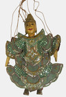 Vintage Myanmar Burmese Marionette Asian Traditional Dress String Wooden Puppet