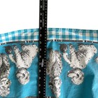 Vtg 70s Nona Lou Apron Blue Gingham Poodle Dog Print Cottagecore Gardening Retro