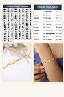 Personalized Custom Baby Name Text Bracelet 14k Gold Plated Newborn Gift Novelty