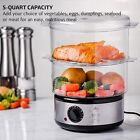 Vaporera El  ctrica De 2 Niveles Para Cocinar Verduras  Base De Acero Inoxidable