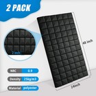 Acoustic Foam Panels 2 Pack 48 x24 x2  - High Density Soundproof Foam Wall Pa   