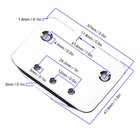 Guitar Neck Plate Metal Replacement For 3   string Cigar Box Instrument Accessorie