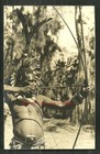 British Solomon Islands Rppc Archer Melanesia Mixed Franking 3 Stamps 50s