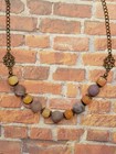 2-piece Set Made With Purple And Orange Agate And Antique Bronze Findings