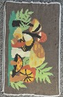 Vintage Mid Century Mushroom Latch Hook Wall Hanging Or Rug - Mushroom 39   x 25   