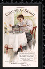 Druggist Supply For Liniment Rum Columbia Spirit Methyl Alcohol Trade Card J us