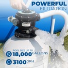 Xtremepowerus Above-ground Pool 16  Sand Filter With 3100gph 3 4hp Pool Pump Set