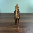 Handcarved Camel Figurine Olive Wood 6    Vintage Good Luck