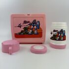 Transformers Robots Lunch Box W  Thermos Vintage G1 1986 Rare Pink Hard To Find