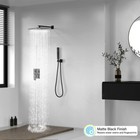 Shower Faucet Set W mixer Valve Kit Rainfall Shower Head Combo System Wall Mount