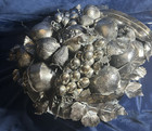 Antique Sterling Silver Buccellati Style Italian Fruits Sculpture 2140 Grams